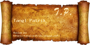 Tangl Patrik névjegykártya